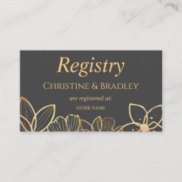 Tarjeta De Recepción Registro de Bodas de carbón vegetal y oro