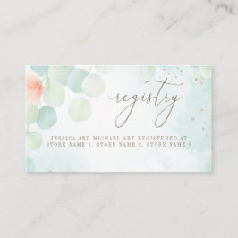 Tarjeta De Recepción Registro de Bodas de Eucalyptus