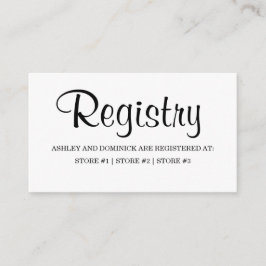 Tarjeta De Recepción Registro de Bodas de guiones rusos simple y elegan