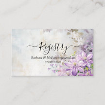 Registro de Bodas de Lavandería Floral Watercolor