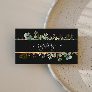 Tarjeta De Recepción Registro de Bodas de Navidades de la vegetación bo