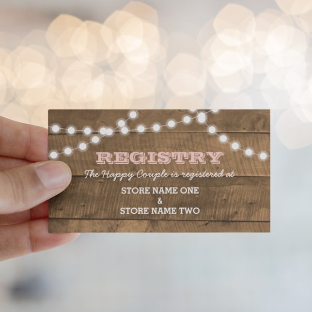 Tarjeta De Recepción Registro de Bodas de novias rosadas de Barnwood Li (Subido por el creador)