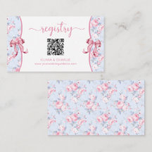 Registro de Bodas de Shabby Chic Rosas Pink Bow