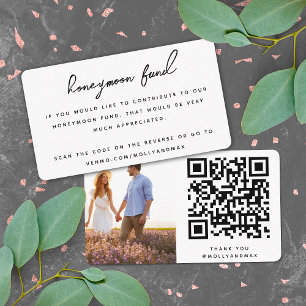 Tarjeta De Recepción Registro de Bodas digitales del código QR del fond