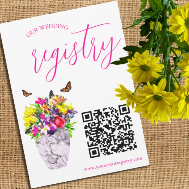 Tarjeta De Recepción Registro de Bodas Florales en Bloom (Subido por el creador)