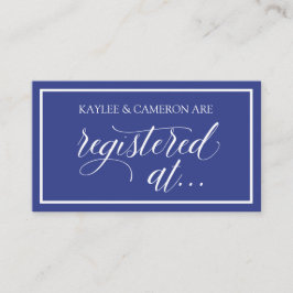 Tarjeta De Recepción Registro De bodas / Registrado En Tarjetas- Azul R