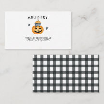 Registro de calabaza para baby shower de Halloween