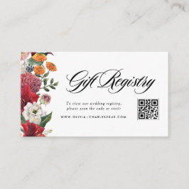 Tarjeta De Recepción Registro de código QR de boda de Amarilis y Crisan