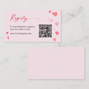 Tarjeta De Recepción Registro de código QR de la ducha de novia de San