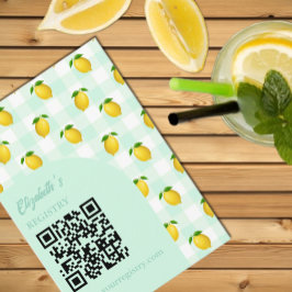 Tarjeta De Recepción Registro de Cumpleaños de Verano de Cítricos Lemon