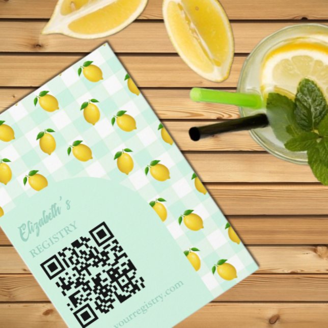 Tarjeta De Recepción Registro de Cumpleaños de Verano de Cítricos Lemon (Subido por el creador)