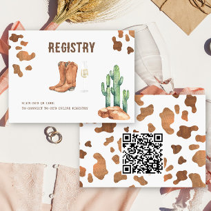 Tarjeta De Recepción Registro de Despedida de Soltera con Código QR al