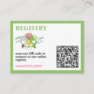 Tarjeta De Recepción Registro de Despedida de Soltera con Código QR de
