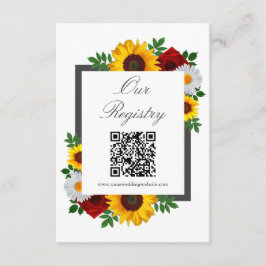 Tarjeta De Recepción Registro de Despedida de Soltera Floral Tradiciona