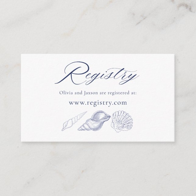 Tarjeta De Recepción Registro de Despedida de Soltera Náutica (Anverso)