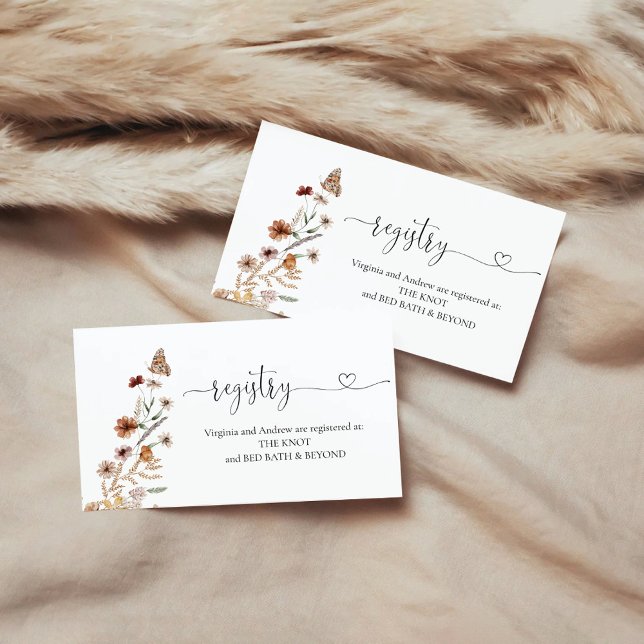 Tarjeta De Recepción Registro de Despedida de Soltera Tiny Wildflower (Subido por el creador)