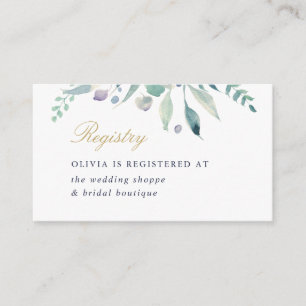 Tarjeta De Recepción Registro de Ducha Nupcial de Floral de Lujo