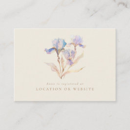 Tarjeta De Recepción Registro de Ducha Nupcial de Iris