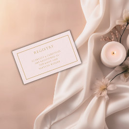 Tarjeta De Recepción Registro de Ducha Nupcial Petals and Prosecco