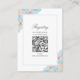 Tarjeta De Recepción Registro de duchas botánicas de Moda de país