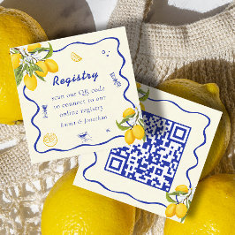 Tarjeta De Recepción Registro de duchas de brisa amarillo azul principa