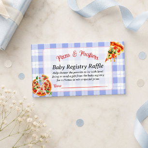 Tarjeta De Recepción Registro de Fiesta de Bebé Niño Pizza y Chupetes A