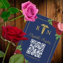 Tarjeta De Recepción Registro de Fiesta de Graduación de Enfermera
