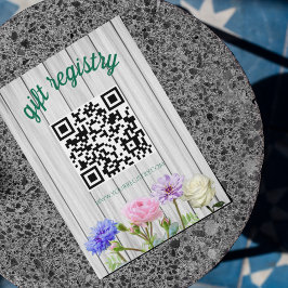Tarjeta De Recepción Registro de fiesta de graduación en el jardín