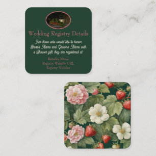 Tarjeta De Recepción Registro de fresas y Bodas de crema