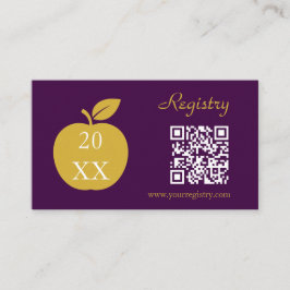 Tarjeta De Recepción Registro de Graduación de Maestros de Manzana