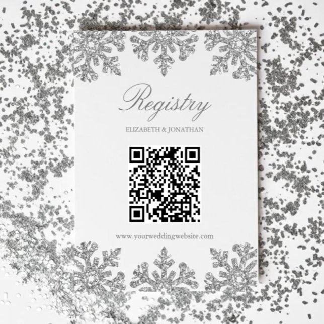Tarjeta De Recepción Registro de invierno de Snowflake Silver (Subido por el creador)