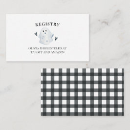 Tarjeta De Recepción Registro de Little Boo de Baby Shower de Halloween