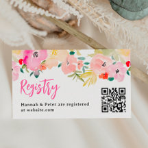 Registro de novias floridas del jardín boho rosa p