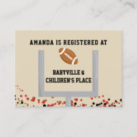 Registro de obsequios de bebé con temática de fútb