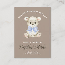 Tarjeta De Recepción Registro de obsequios de bebé de color azul