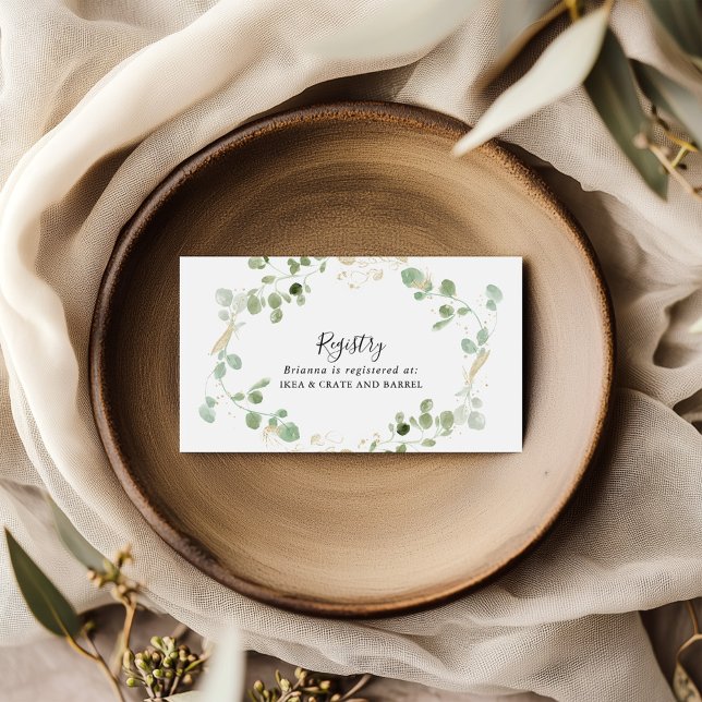Tarjeta De Recepción Registro de obsequios de Boda de Foliage de Eucaly (Subido por el creador)