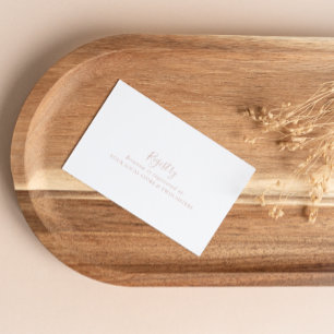 Tarjeta De Recepción Registro de obsequios de Bodas Minimalistas Rosa G