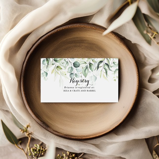 Tarjeta De Recepción Registro de obsequios del Boda verde Eucalyptus (Subido por el creador)