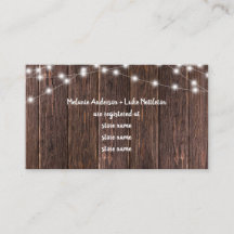 Registro de obsequios por ducha de novia en madera