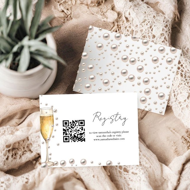 Tarjeta De Recepción Registro de Perlas y Duchas Prosecco (Subido por el creador)
