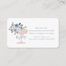 Tarjeta De Recepción Registro de Petales y Ducha Bridal Prosecco