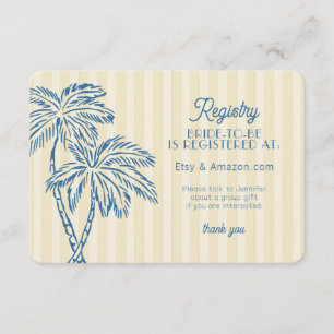 Tarjeta De Recepción Registro de Playa Pastel Amarillo Palm Springs