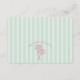 Tarjeta De Recepción Registro de Playa Pastel de Green Palm Springs Ins