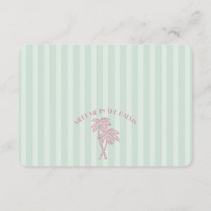Tarjeta De Recepción Registro de Playa Pastel de Green Palm Springs Ins