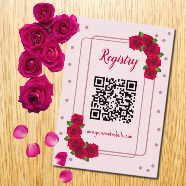 Tarjeta De Recepción Registro de Quinceañera Rosa (Subido por el creador)