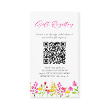 Registro de regalo Código QR Flor silvestre Baby S