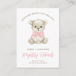 Tarjeta De Recepción Registro de regalo de bebé de color acuático de os