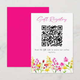 Tarjeta De Recepción Registro de regalo de Boda de flores silvestres Có