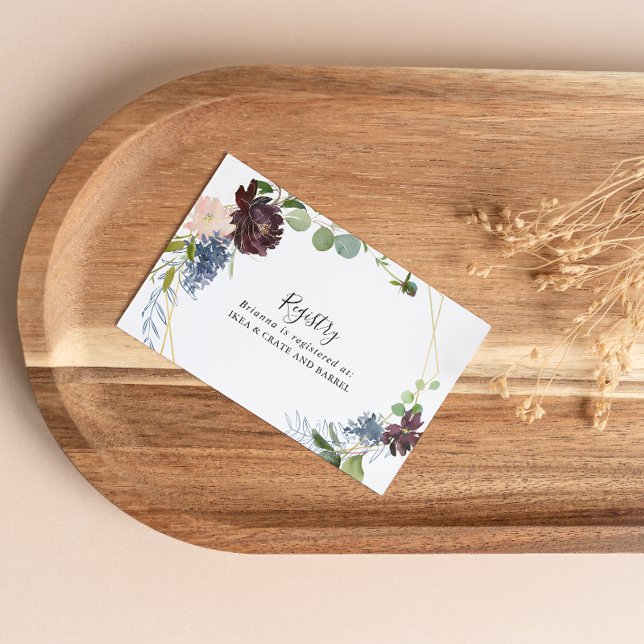 Tarjeta De Recepción Registro de regalo de Boda geométrico de oro de Bo (Subido por el creador)