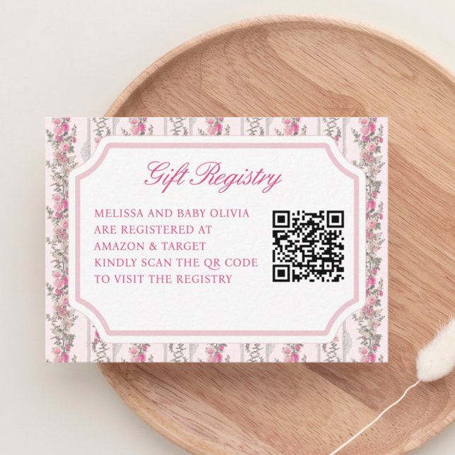 Tarjeta De Recepción Registro de regalo de código QR de Coquette Baby S (Subido por el creador)